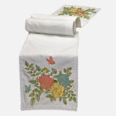 Jardin fleuri Chemin de table