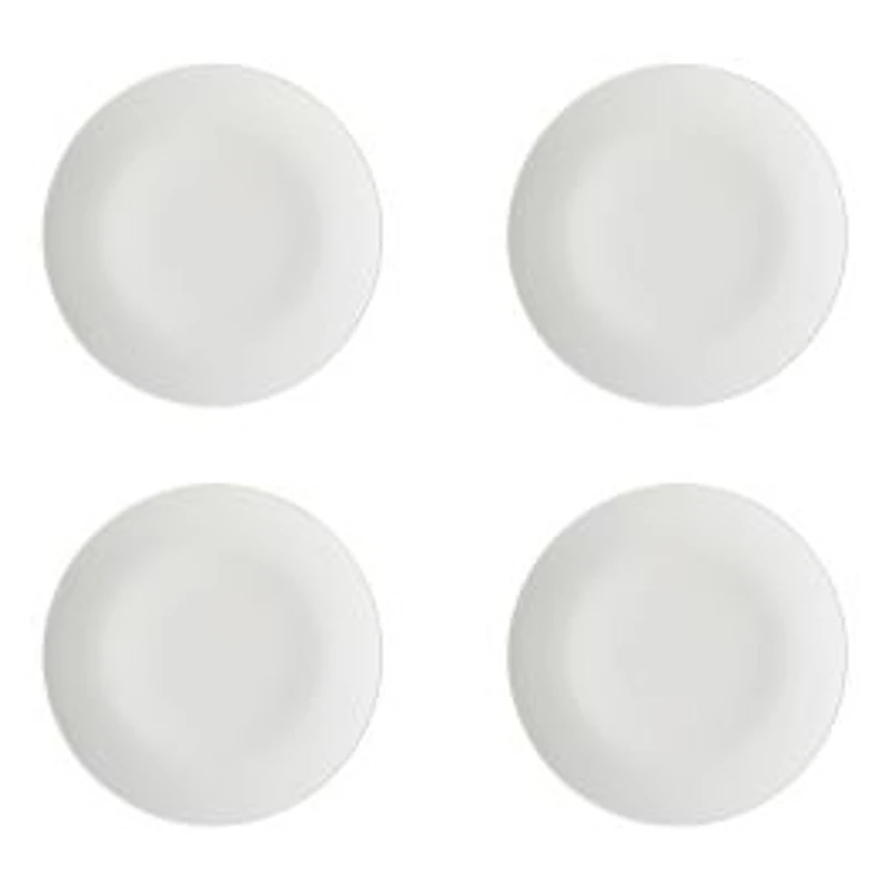 Set of 4 White Basics Coupe Dinner Plates by Maxwell & Williams (27 cm)