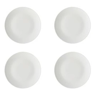 Set of 4 White Basics Coupe Dinner Plates by Maxwell & Williams (27 cm)