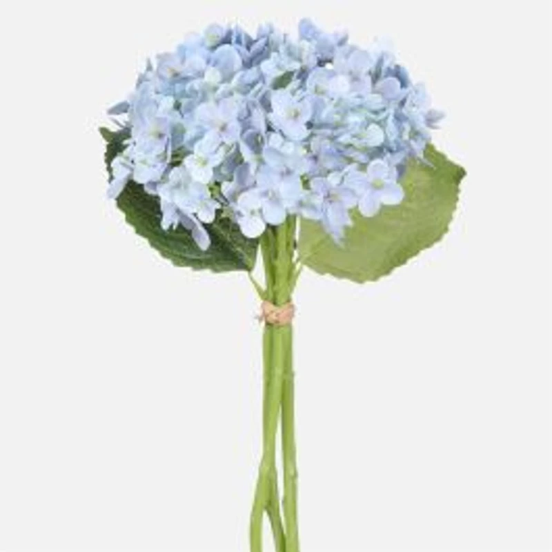 Hydrangea Artificial Bundle - Delphinum Blue, 13"