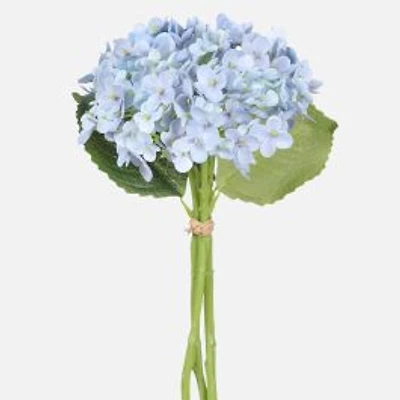 Hydrangea Artificial Bundle - Delphinum Blue, 13"