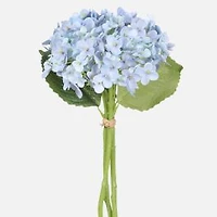 Hydrangea Artificial Bundle - Delphinum Blue, 13"