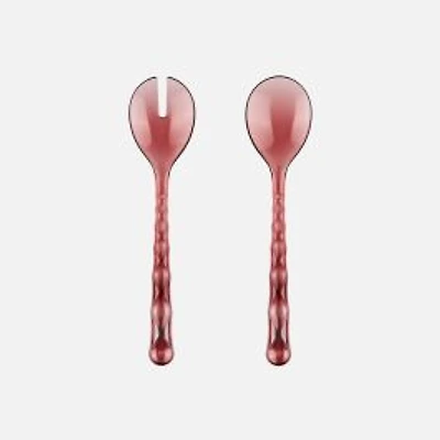 Guzzini Vanity Salad Servers, 2 pieces - Mauve