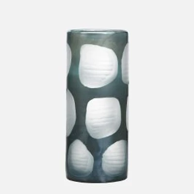 Cylinder Shaped Vase, 4.9" - Blue Combo