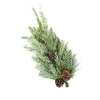 Hangable Green Pvc Teardrop Swag withPinecones