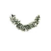 Flocked White Pvc Garland