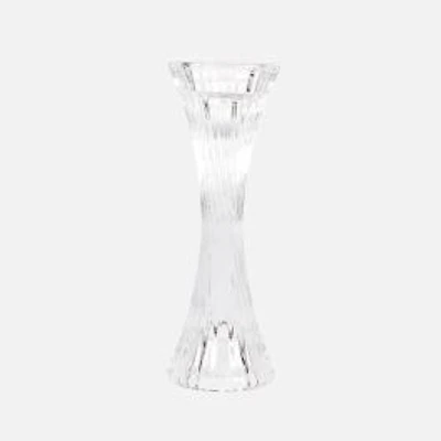 Sculpted Glass Candle Holder - 8''