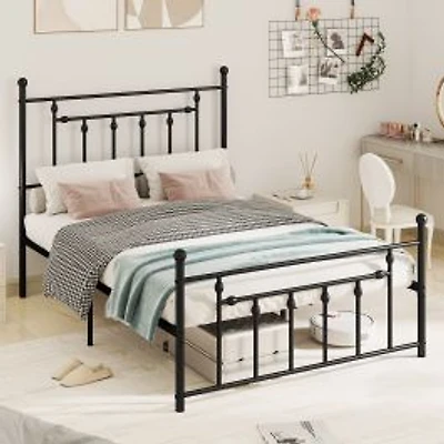 Heavy-duty Metal Bed Frame, Headboard - Full Size