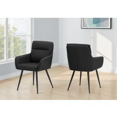 Dining Chair, Set of 2 - Leather-Look, 34"
