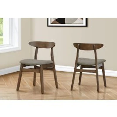 Dining Chair, Set of 2 - Brown Walnut, 30"