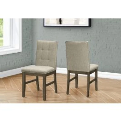 Set of 2 Brown Dining Chairs, 37"