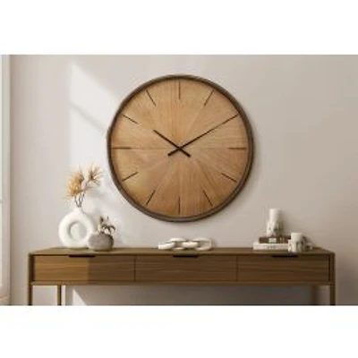 Wall Clock - Brown, 30" Diameter