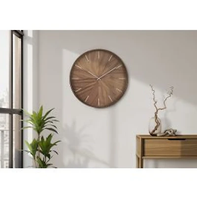 Wall Clock - Brown, 20" Diameter