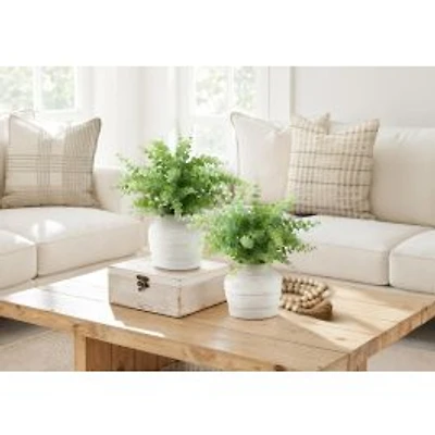 Artificial Eucalyptus and Grass, Set of 2 - 6" Pots, 16"