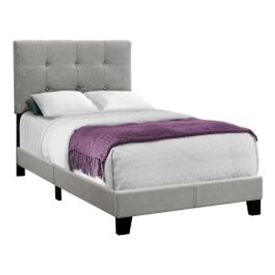 Low Platform Linen Bed Frame - Twin