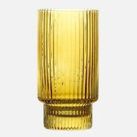 Brilliant Ribbed Highball Glasses, Set of 4