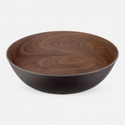 Bamboo Walnut Coffee Serving Bowl by Brilliant - 30cm
