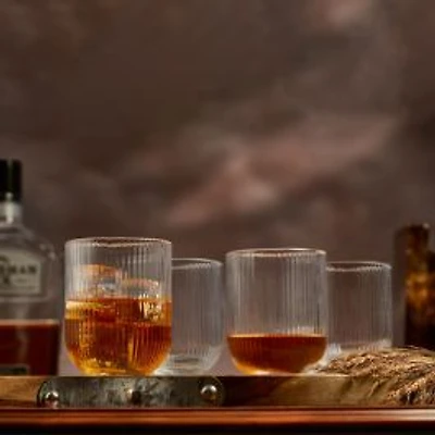 Vintage Set of 4 Whisky Glasses by Brilliant