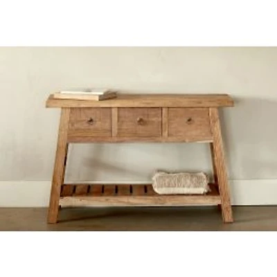 A-Frame Console in Recycled Teak - 3 Drawers