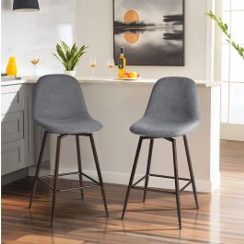 Ensemble de 2 tabourets de comptoir pivotants