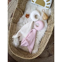 Baby Moon Security Blanket, Set of 2 - White & Pink