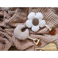 Daisy and Moon Pacifier Clips, Set of 2 -Cream and Beige