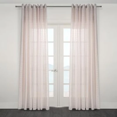 Imola Semi Sheer Jacquard Grommet Curtain