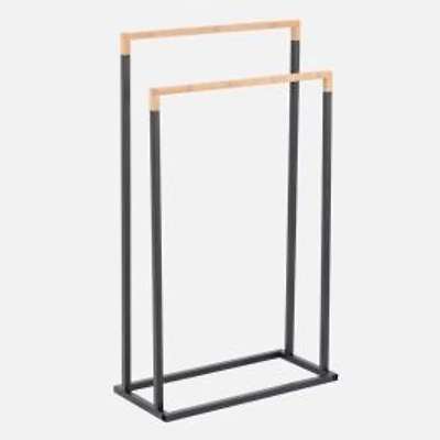 Porte-serviettes sur pied, 2 niveaux