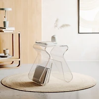 Magino Tabouret / table d’appoint avec porte-magazines
