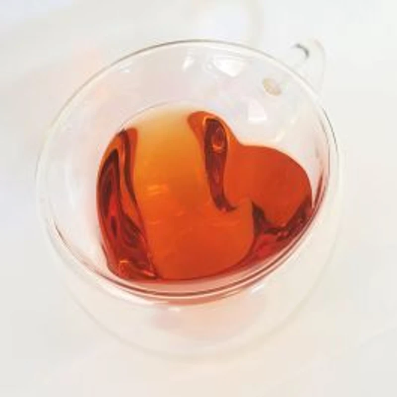 Double Wall Heart Shaped Mug, Set of 2 - 350ml
