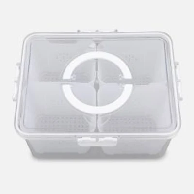 Vegetable Saver with Handles, 4 Compartments