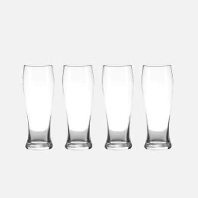 JS Gourmet Pilsner Beer Glasses, Set of 4