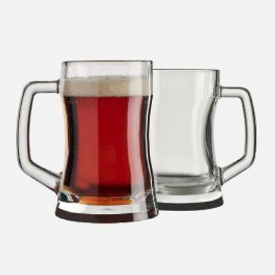 JS Gourmet Double-Wall Beer Glasses, Set of 2