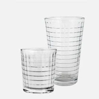 JS Gourmet Windowpane Embossed Glasses, Set of 8