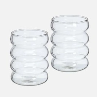 JS Gourmet Wavy Drinking Glasses, Set of 2