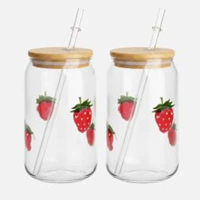 JS Gourmet Tumblers, Set of 2 - Stawberry Icon