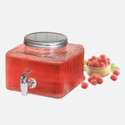 JS GOURMET Beverage Dispenser With Faucet, 1 Gallon