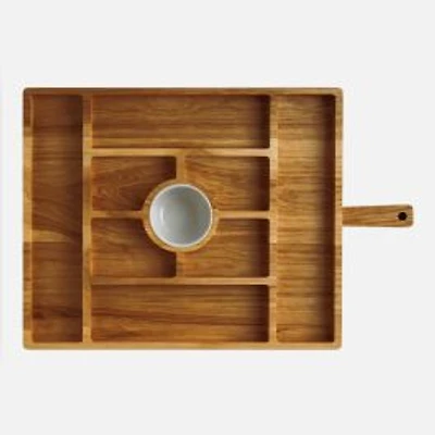 Veraroma™ Bamboo Tray with Ceramic Bowl