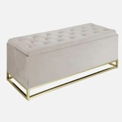 Jessica Storage Bench - Sandshell Gold
