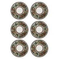 Set of 6 Salerno Pomegranate Plates by Maxwell & Williams (20 cm) - Pomegranate