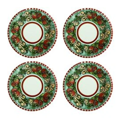 Set of 4 Salerno Pomegranate Plates by Maxwell & Williams (26.5 cm)
