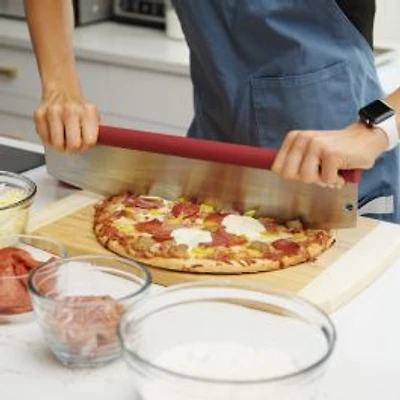 Old Stone Pizza Rocker With Comfort Grip Handle - 18''