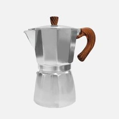 JS GOURMET Stovetop 6-cup Aluminium Espresso Maker