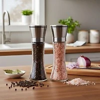 JS GOURMET Stainless steel salt and pepper grinder, set of 2