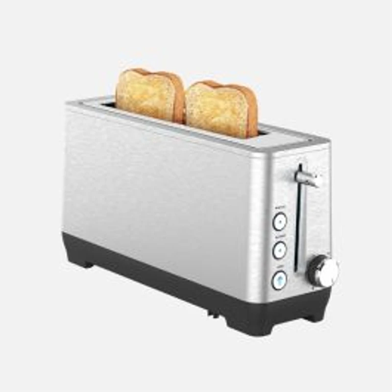 Veraroma™ Slim Stainless Steel Space Saving Long Slot 2-Slice Toaster