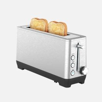 Veraroma™ Slim Stainless Steel Space Saving Long Slot 2-Slice Toaster