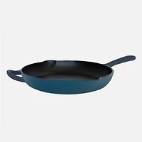 JS Gourmet Cast Iron Round Pan, 26cm - Sapphire Blue