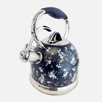 JS GOURMET Stainless Steel Stovetop Whistling Kettle - Navy, 3L