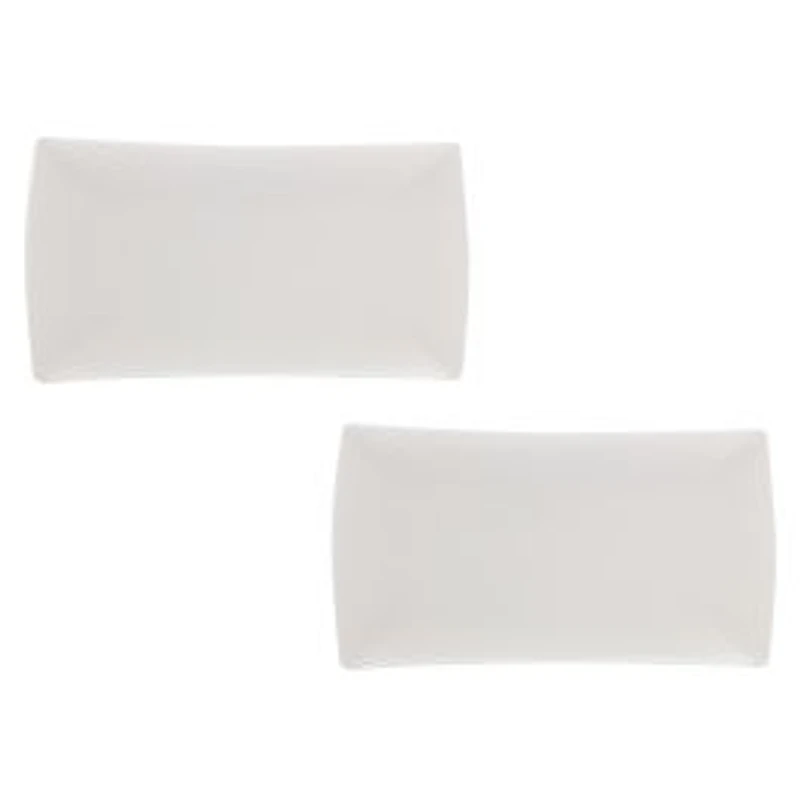 Maxwell & Williams Set of 2 Diamonds Rectangular Platters - 36 x 18cm