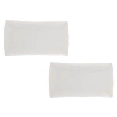 Maxwell & Williams Set of 2 Diamonds Rectangular Platters - 36 x 18cm